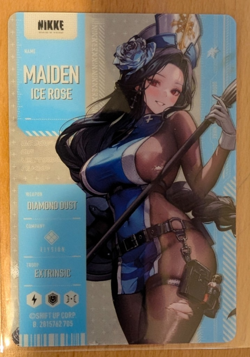 Bandai Goddess of Victory NIKKE Metallic Pass Ver 3 Card - Maiden Ice Rose - Image 2