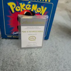 Charizard Pokemon 23K Gold Plated Trading Card Burger King 1999 Complete - Image 3