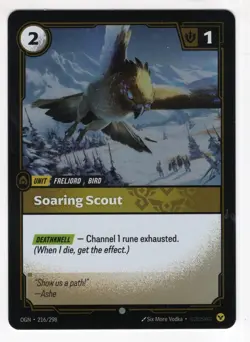 Riftbound League Of Legends Origins Foil Card OGN 216 Soaring Scout - Image 1