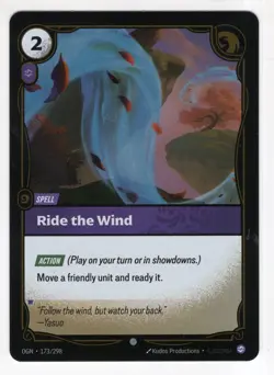Riftbound League Of Legends Origins Foil Card OGN 173 Ride The Wind - Image 1