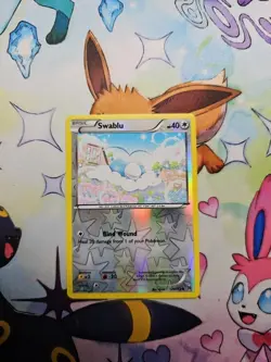 Pokemon Swablu Reverse Holo Card 124/162 Breakthrough Edition - Image 1