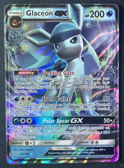 Pokemon Glaceon GX 39/156 - TCG Sun & Moon - Ultra Prism - Image 1