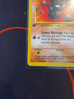 Geodude 47/62 Common Fossil Pokemon Unlimited LP - Image 4