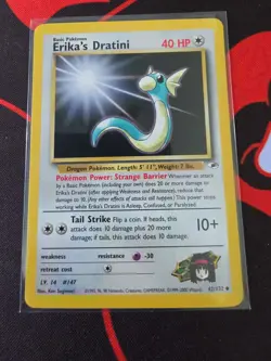Pokemon TCG Erika's Dratini Gym Heroes 42/132 Uncommon Non-Holo NM - Image 1