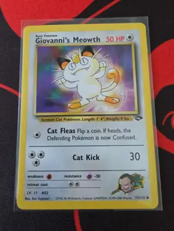 Giovanni's Meowth 74/132 Common Gym Challenge Pokemon NM - Image 1