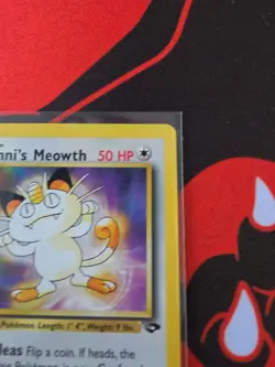 Giovanni's Meowth 74/132 Common Gym Challenge Pokemon NM - Image 3