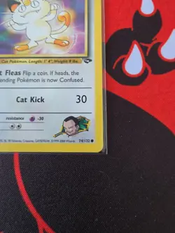 Giovanni's Meowth 74/132 Common Gym Challenge Pokemon NM - Image 5