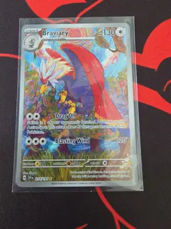 2024 Pokemon Surging Sparks Braviary 214 /191 Full Art Illustration Rare Holo NM - Image 1