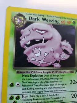 Dark Weezing Team Rocket Holo Base Pokemon Card WOTC - Image 2