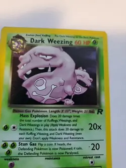 Dark Weezing Team Rocket Holo Base Pokemon Card WOTC - Image 5