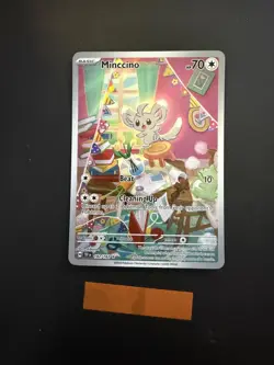 Minccino 182/162 Near Mint Illustration Rare Full Art Pokemon Temporal Forces - Image 1