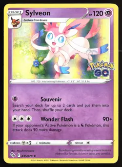 Pokemon TCG - Sylveon Holo Holo Rare Pokemon GO 035/078 NM - Image 1