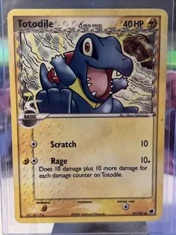 Pokemon TCG Totodile (Delta Species) EX Dragon Frontiers 67/101 MP - Image 1