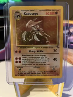 Pokemon TCG Kabutops Fossil 9 Holo Unlimited Holo Rare MP-LP - Image 1