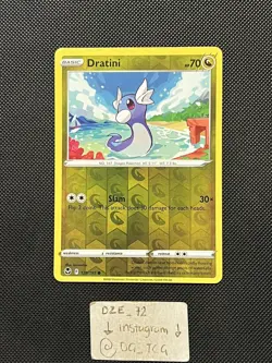 Pokemon Silver Tempest - Dratini - 129/195 - Reverse Holo - M/NM - Image 1