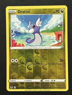 Pokemon Silver Tempest - Dratini - 129/195 - Reverse Holo - M/NM - Image 2