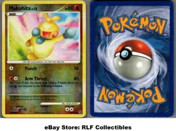 2008 Pokemon, D&P Great Encounters, #78/106 Makuhita, Reverse Holo Common - Image 1