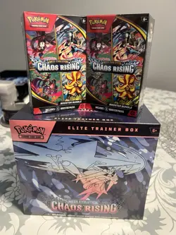 Pokemon TCG Mega Evolution—Chaos Rising Elite Trainer Box + 2 Booster Bundles - Image 1