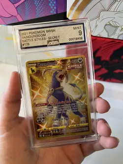 2021 Pokemon Battle Styles 179/163 Houndoom Gold Secret Rare Graded AGS 9 - Image 3