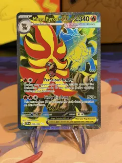 Pokemon TCG Mega Pyroar EX 099/086 Full Art Chaos Rising (NM) - Image 1