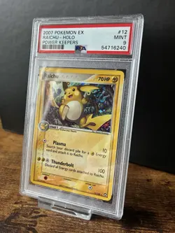 Pokemon TCG Raichu PSA 9 EX Power Keepers 12/108 Holo Rare 2007 Swirl - Image 2