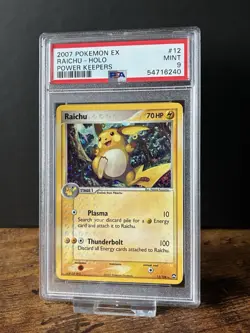 Pokemon TCG Raichu PSA 9 EX Power Keepers 12/108 Holo Rare 2007 Swirl - Image 3