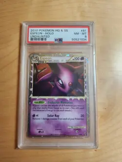 Pokemon Espeon Prime Undaunted Holo Ultra Rare #81 PSA 8 - Image 1
