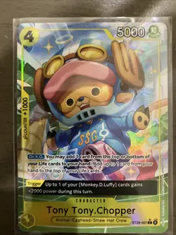 One Piece TCG Tony Tony Chopper ST29-007 Alt Art Starter Deck 29 Egghead NM Card - Image 1