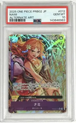 2025 One Piece Nami Alternate Art PRB02-012 PSA 10 Japanese Premium Booster - Image 1