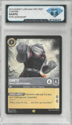 Lorcana The First Chapter GANTU GALACTIC FEDERATION CAPTAIN #178💎 DSG 9.5 Mint+ - Image 1