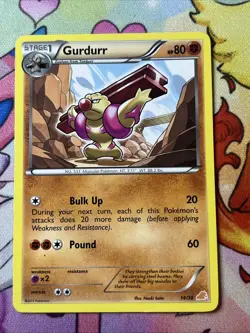 Gurdurr - 14/30 - Excadrill Trainer Kit pokemon Card TCG LP - Image 1