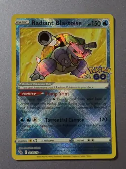 Pokemon Go TCG Holo Radiant Rare Radiant Blastoise 018/078 - Image 1