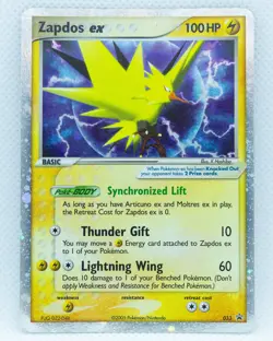 ZAPDOS EX #033 Ultra Rare Holo Swirl Black Star Promo - Pokemon Card 2005 - Image 1
