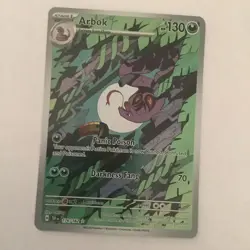 Pokemon TCG Arbok 176/162 SV05 Temporal Forces Illustration Rare Holo 130HP - Image 1