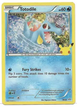 Totodile 018/025 McDonald's 25th Anniversary Holo Pokemon TCG - NM - Image 1