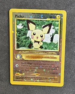 Pokemon TCG 35/53 Pichu Reverse Holo Black Star Promo - with SWIRL - Image 3