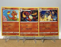 Pokemon TCG Pokemon GO Charmander Charmeleon Charizard 023/078-025/078 NM+ - Image 1