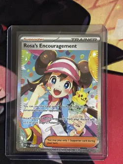 Pokemon TCG Perfect Order Rosa’s Encouragement SIR Trainer 123/088 NM - Image 1
