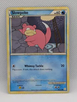SLOWPOKE 81/123 C HEARTGOLD & SOULSILVER POKEMON LP SLOWPOKE - Image 1