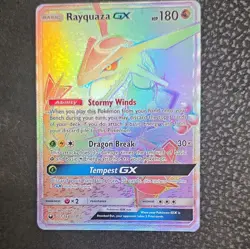 Pokemon TCG Rayquaza GX 177/168 SM Celestial Storm Secret Rare Full Art Holo - Image 1