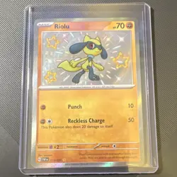 Pokemon TCG Riolu 173/091 SV Paldean Fates Shiny Rare - Image 1