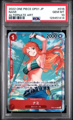 Nami - OP01-016 - PSA 10 Alt Art Japanese One Piece Romance Dawn Alternate Art - Image 2