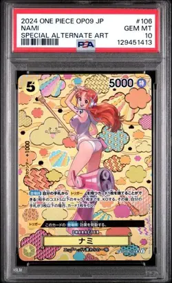 Special Alternate Art Nami One Piece 2024 OP09 Japanese SP OP08-106 SR PSA 10 - Image 4