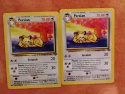 Pokemon TCG 2x Persian Jungle 42/64 Cards 1999 Regular English Standard - Image 1