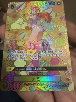 Bandai One Piece Nami SP OP08-106 Egghead Character Card Holo 5000 Power - Image 1