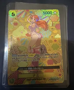 Bandai One Piece Nami SP OP08-106 Egghead Character Card Holo 5000 Power - Image 2