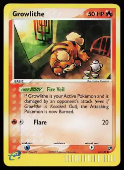 Growlithe 65/100 Reverse Holo Common Sandstorm Pokemon Card - Image 1