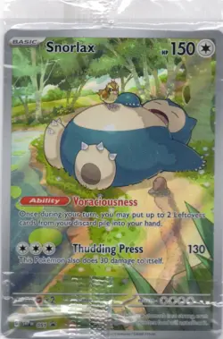 Snorlax SVP EN 051 Black Star Promo Scarlet & Violet Pokemon 151 Card - SEALED - Image 1