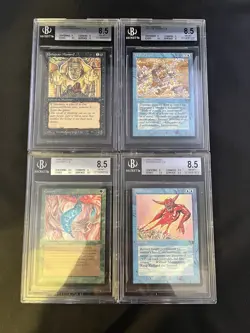 4 BGS 8.5 MTG Legends Boomerang/Wall of Vapor/Cyclopean Mummy/Cocoon - Image 1