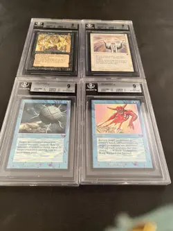 4 BGS Mint 9 MTG Legends Boomerang/Energy Tap/Cyclopean Mummy/Divine Offering - Image 1
